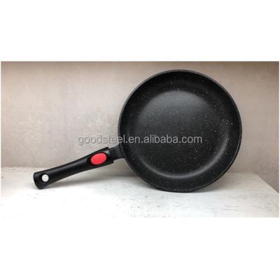 China Detachable Handle Non-Stick Marble Coating Space Saving Viable Die Casting Frying Pan for sale