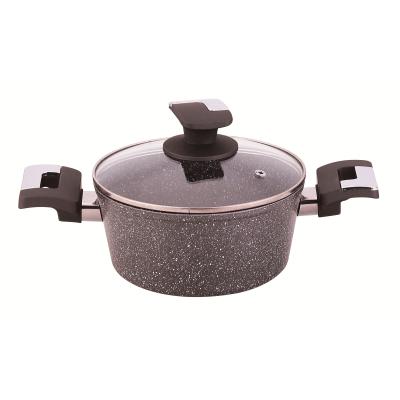 China PFLUON Sustainable Two-Layer Water Base Non-Stick Fluororesin Casserole Large Cooking Pot for sale