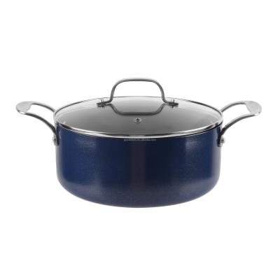 China Sustainable Pressed Aluminum Heat Resistant Coating Cookware Cooking Pot Casserole Cookware for sale