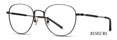 China Metal Men Optical Frames Round Eyeglass 19MM Bridge for sale