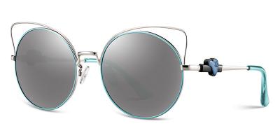 China Pink Grey Blue Polarised Glass Sunglasses , Glass Polarized Sunglasses 51 17 135 for sale