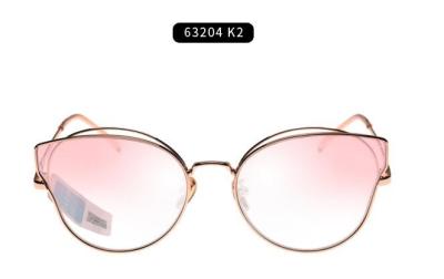 China KIDS NON PORLARIZED SUNGLASSES 63204 PINK LENS CAT EYE METAL FRAME for sale