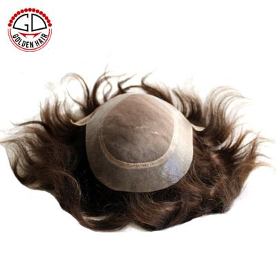 China Cheap Human Hair 100% Real Virgin Hair Wigs , Mens Hairpiece for sale