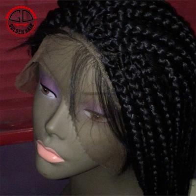 China Can be changed from straight to curly without frizz or tangling. Top Quality Micro Braiding Synthetic Lace Front Hair Wigs for sale