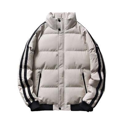 China Low Price Guaranteed Stripper High Quality Breathable Cotton Men's Hooded Warm Casual Padded Down Jacket Coat for sale