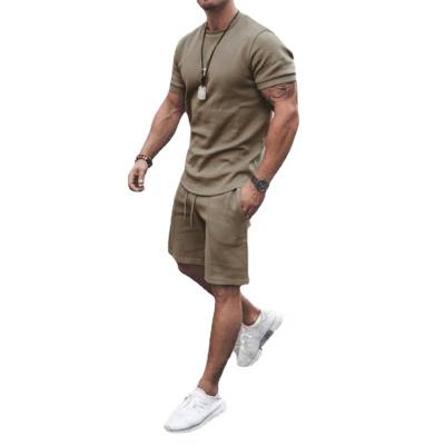 China 2022 Wholesale Cheap Hot Sale Mens Summer Short Sleeve Breathable Shorts Suit Sports Casual Suit Men for sale