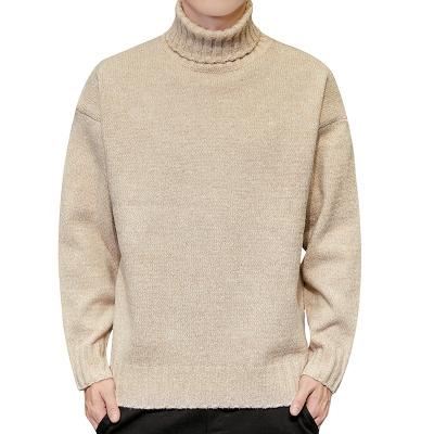 China new design high quality Anti-wrinkle solid color long sleeve high collar roll neck knit sweater turtle neck pullover sweater for men for sale