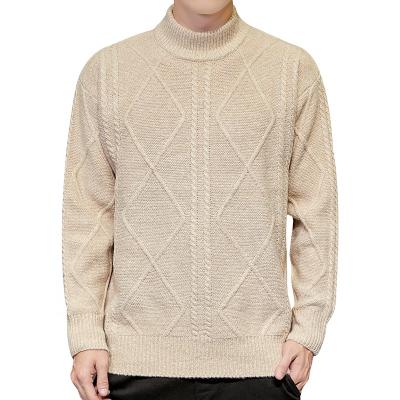 China Anti-wrinkle technique unique design solid color turtle neck high quality simple knitting sweater 2021 plus size sweaters for men for sale