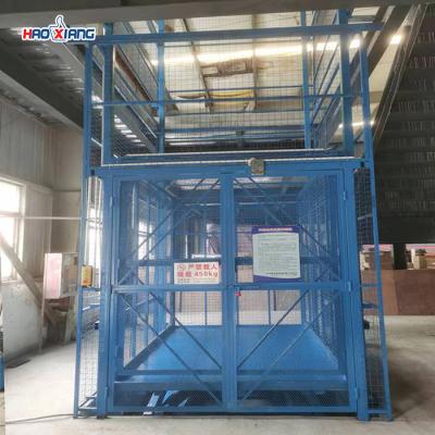 China Blue 20000kgs Hydraulic Cargo Lift Elevator With Emergency Stop for sale