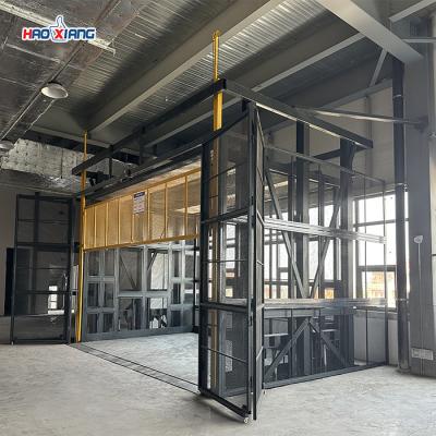 China 10m High Industrial Goods Lift 2 Storey Hydraulic Cargo Elevator for sale