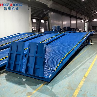 China Versatile 10-Meter Manual Ramp with 10-Ton Capacity and Convenient Flip Board for sale