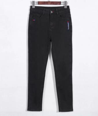 China Heavy Washed Tencel Black Denim Pants 95 Percent Cotton 5 Percent Elastane for sale