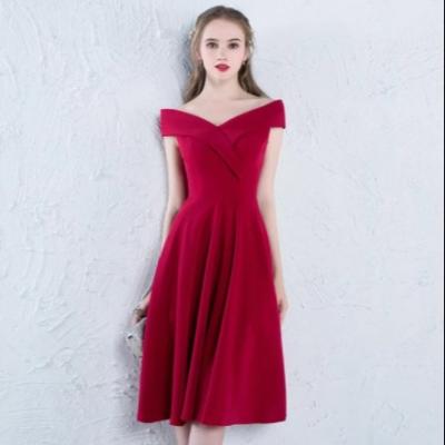 Chine Robe rouge pure du tissu de coton de 100% Tencel 210gsm Lyocell Midi à vendre