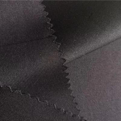 Chine Le scaphandre 250gsm noir tricotent le tissu par la cour 92 pour cent de polyester 8 pour cent de Spandex à vendre