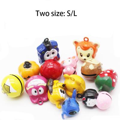 China Hot Sale Small Size Animal Dog JEWELED Bell Shape Cartoon Cat Bell DIY Size Multi Color Brass Pet Bell Large for sale