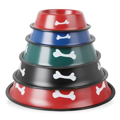 China 5 Viable Colors and Universal Dog Sizes Available Cat Pet Bowl Pet Water Stainless Steel and Food Bowls for sale