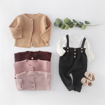 China Spring Autumn Boy Pants Infant Baby Antibacterial Clothes Sets Knitted Baby Jumpers Baby Coats Outwear for sale