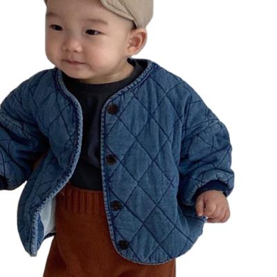 China Autumn Winter Kid Baby Cute Denim Jacket Anti-Shrink Casual Baby Boy Diamond Girl Printing Warm Clothes for sale