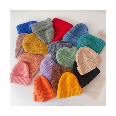 China Hot Sale Striped Hats Autumn Winter Beanie Baby Winter Baby Boy Girl Knit Hat for sale