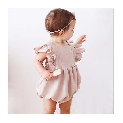 China Hot Sale Newborn Baby Romper Cute Canvas Toddlers Kids Jumpsuit Newborn Outfit Outfit Set INS Baby Photo Shoot Clothes Boutiques for sale