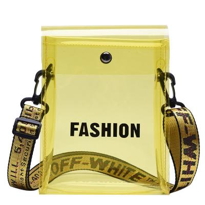 China Newest Fashinable Logo Custom PVC Jelly Shopping Bag Messenger Bag for sale