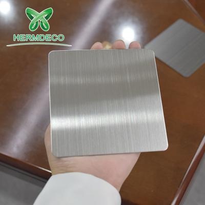 China Decoration & Netting Etching Hairline To Finish 304 Stainless Steel Decorative Sheet With No.4 Satin Finish For Outdoor for sale