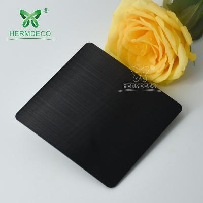 China Decoration & Black Manufacture Interior Decoration 0.8mm 1.0mm Hairline 201 Stainless Steel Sheet for sale