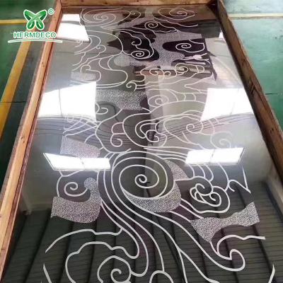 China Decoration & Manufacture MOQ 10pcs aisi 304 no.8 mirror finish stainless steel sheet etching steel plate for elevator panel for sale