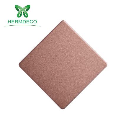 China Hotel / Elevator / Interior Cabinet Decoration 4x8 Copper SUS 201 / 304 Sand Blown Stainless Steel Decorative Sheet For Elevator / Cabinet / Interior Design for sale