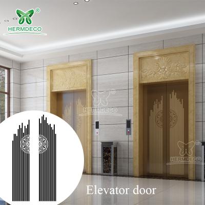 China Decoration & Manufacture Customized Patterns Elevator Door 4x8 Customized Patterns 8k Mirror Gold Color Decorated Etching Stainless Steel Sheet for sale