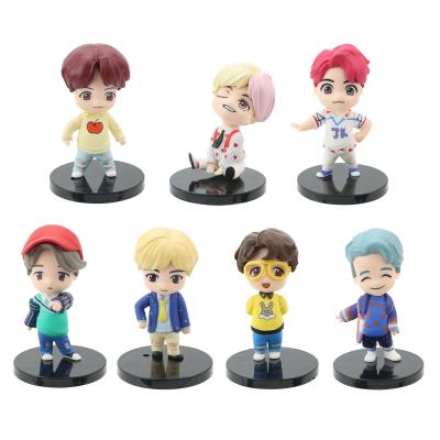 China Fashion Dropshipping Star Peripheral BT21 Idol Fans Idol Anime Derivative Main Chain Product Cake Decoration Customized for sale