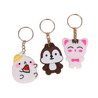 China Dropshipping Fashion Dropshipping BT21 Cute Creative Idol Key Holder PVC Pendant Soft Silicone Key Case Soft Chain Protective Cover for sale