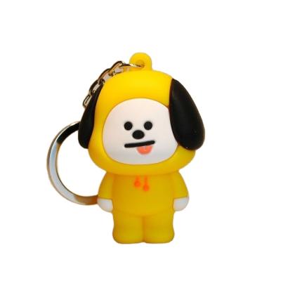 China Fashion Dropshipping Cartoon BT21 Animal Acrylic Key Chain Neutral Bulletproof Pendant Youth League Star Fan Gift for sale