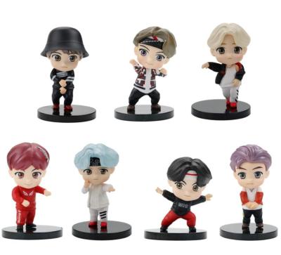 China Fashion Dropshipping bt21 Customized Idol Anime Derivative Peripheral Fashion Idol Star Hand Desktop Toy Key Chain Cake Decoration for sale