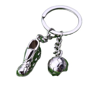 China Dropshipping Fashion Football Metal Key Chain Mens Gift Football Key Chains Shoes and Football Car Key Ring Gift Party Keychains for sale