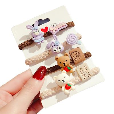 China Girls Hair Accessories Ring Simple Net Head Hair Rope Elastic Scrunchie Girls Korea Style Bear Hair Band Fashion Dropshipping for sale