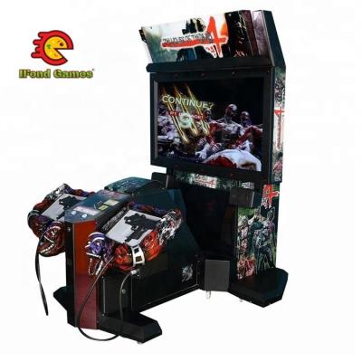 중국 Wooden+FRP+Steel Coin Operated Electronic Video Arcade Machine Home Of The Dead 4 Gun Shooting Simulator Game 판매용