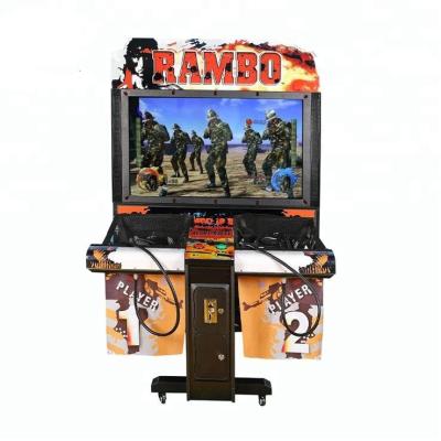 China Indoor Shooting Simulator Arcade Video Gun Shooting Game Coin Operated Metal+acrylic+plastic RAMBO for sale