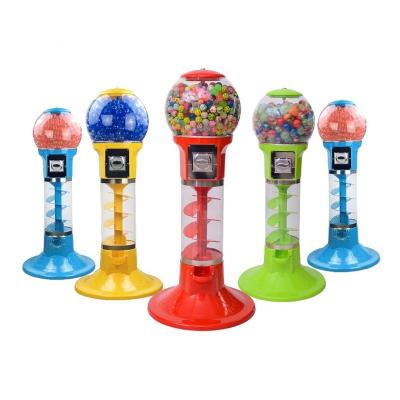 China Wood+acrylic cheap coin operated gashapon game machine plastic selling candy vending machine for sale