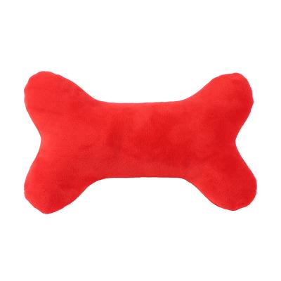 China Washable Dogs Bones Train Dog Chew Toy Crystal Velvet Pet Vocal Sound Toys for sale