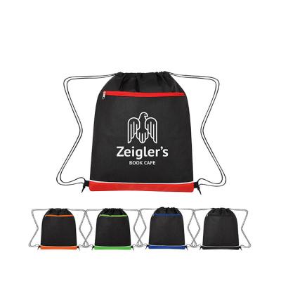 China Factory wholesale custom nonwoven drawstring bag waterproof with shoe bags printed backpack zippered bag for sale