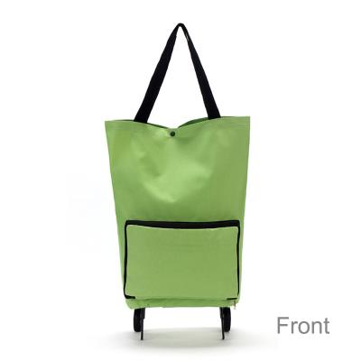 China Foldable Wheeled Portable Shoulder Shopping Bag Shopping Vegetable Folding Shopping Trolley for sale