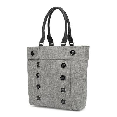 China 2021 Fashion Button High Quality Wholesale Luxury Decoration Tote Bag Large Capacity Hand Waterproof Bags For Women for sale