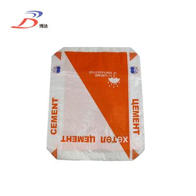 China Recyclable PP Woven Backing To Block Valve Cement Bottom Bags 40kg for sale