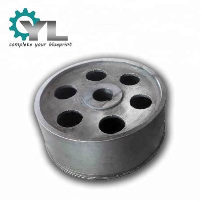 China Building Material Stores Large Spheroidal Graphite GGG50 Cast Iron Flywheel for sale