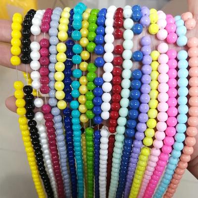 China Jewelry DIY Garment /Accessories//New Arrival 4mm 6mm 8mm 10mm Candy Color Glass Round Decoration Beads Stock Jewelry Decoration Diy Painting Beads for sale