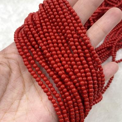 China Garment Stock /Accessories / Jewelry DIY Decoration / For Sale Red 3mm Small Pearl Beads For Jewelry Making for sale