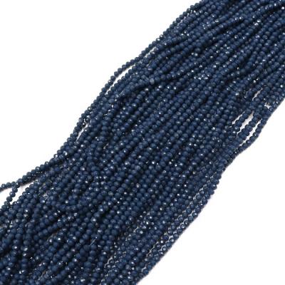 China Garment Stock /Accessories/Jewelry DIY Decoration/For Sale Faceted Crystal Blue 4x3mm Loose Rondelle Bead For Jewelry Making for sale