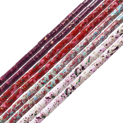 China Garment /Accessories Jewelry DIY//Decoration Stock For Sale Chinese Traditional Cloisonne Glass Bead Cylinder 6*10mm Beads Necklace Beads For Jewelry Qualities Stock In Bulk for sale