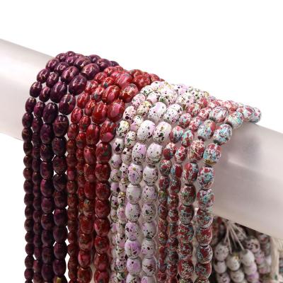 China Garment Stock /Accessories/Jewelry DIY Decoration/For Sale Handmade 8x11mm Rice Cloisonne 6x8mm Glass Beads For Bracelet Making for sale